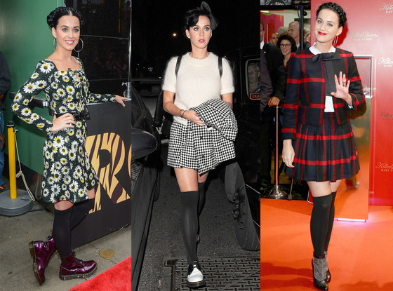 Katy Perry, Black Knee High Socks Katy Perry, Black Knee High Socks
